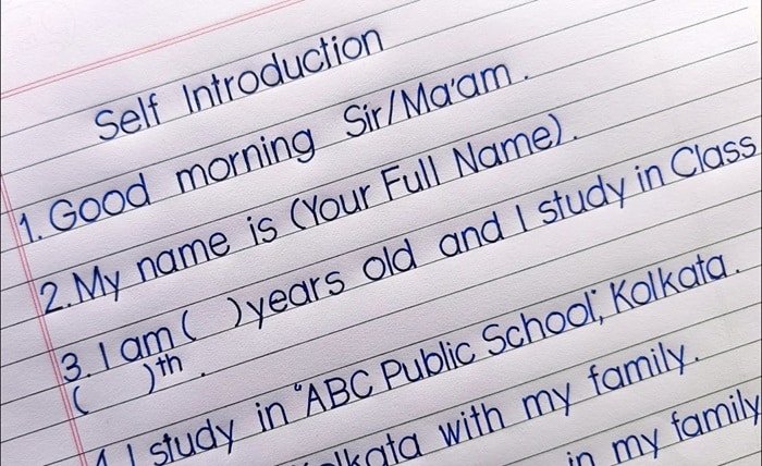 my self introduction in english